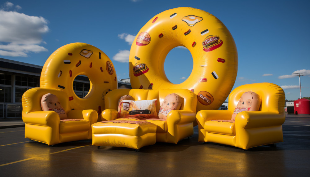 Le processus de conception d'une campagne publicitaire avec des structures gonflables